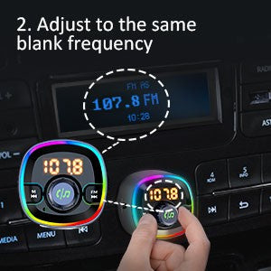 MPOW VTIN (Upgraded Version) FM Transmitter Bluetooth forCar GEBH466AD