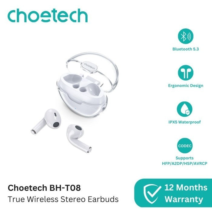 Choetech BH-T08 TWS True Wireless Earbuds Earphone Waterproof Sport