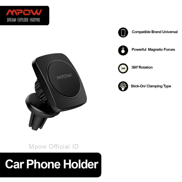 MPOW - Car Phone Holder Air Vent, Mpow Magnetic Car Phone Mount MCM