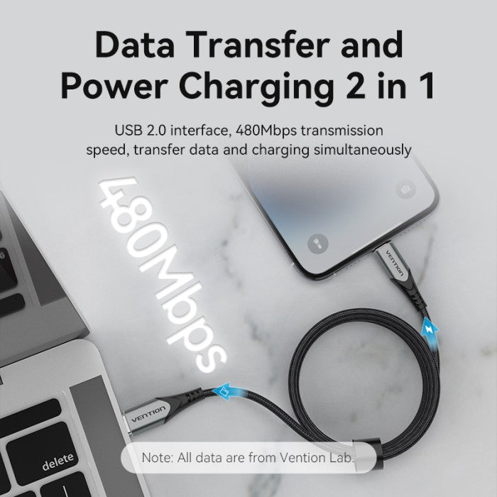 Vention Kabel Charger USB C to Lightning 3A Fast Charging Support PD MFI - TAP