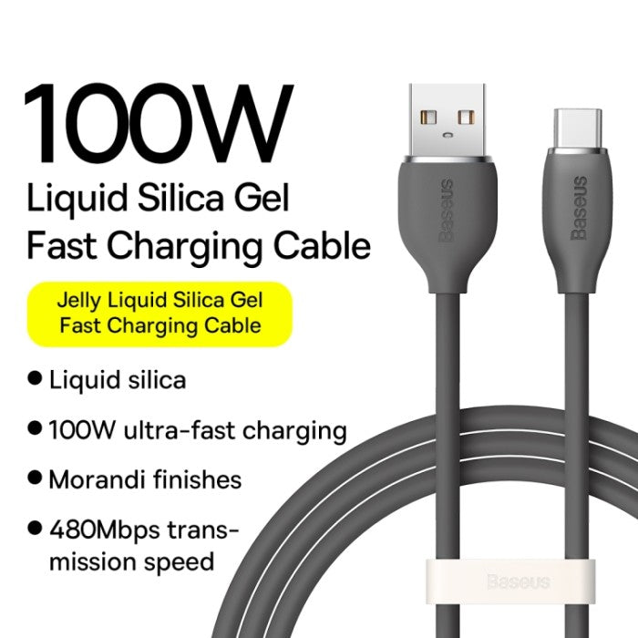 BASEUS Kabel USB to type-C 100w Fast Charging Jelly Silica Gel CAGD