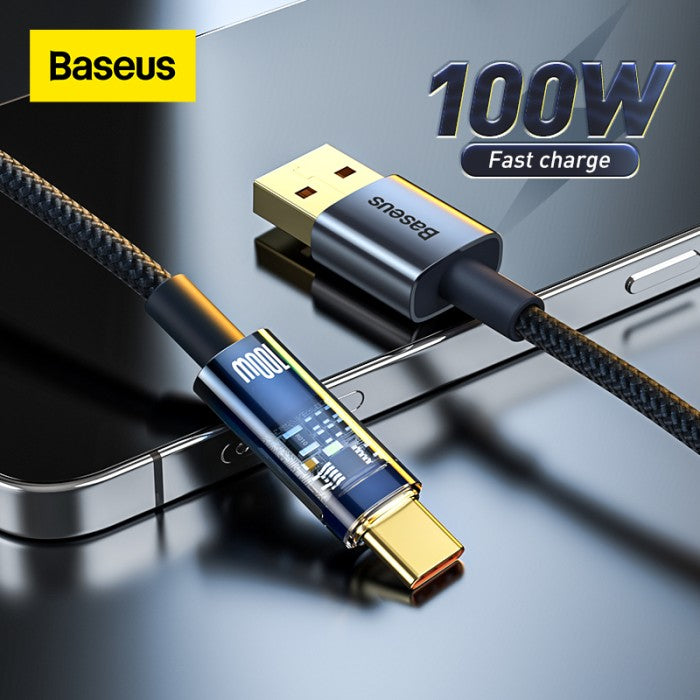 Baseus Explorer Series Auto Power-Off Cable USB to Type-C 100W 2m