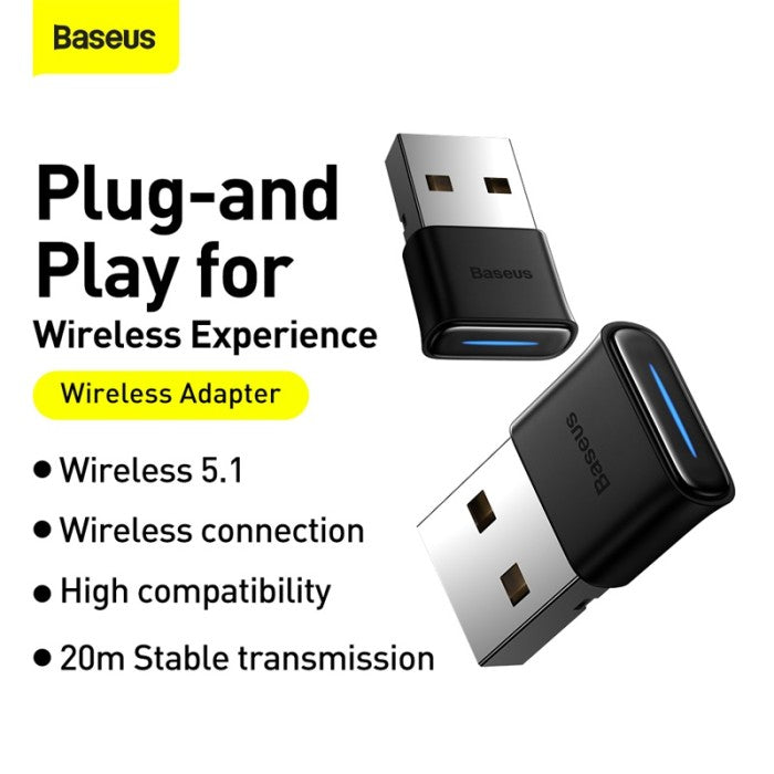 Baseus BA04 Mini Adapter Wireless Bluetooth Dongle Receiver USB 5.0