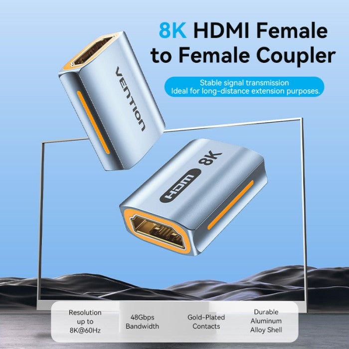 Vention Adapter Aluminum Alloy Type HDMI-A Female to Female 8K - AIU