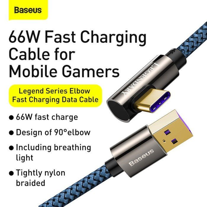 BASEUS Legend Series Elbow Fast Charging Data Cable USB to Type-C 66W