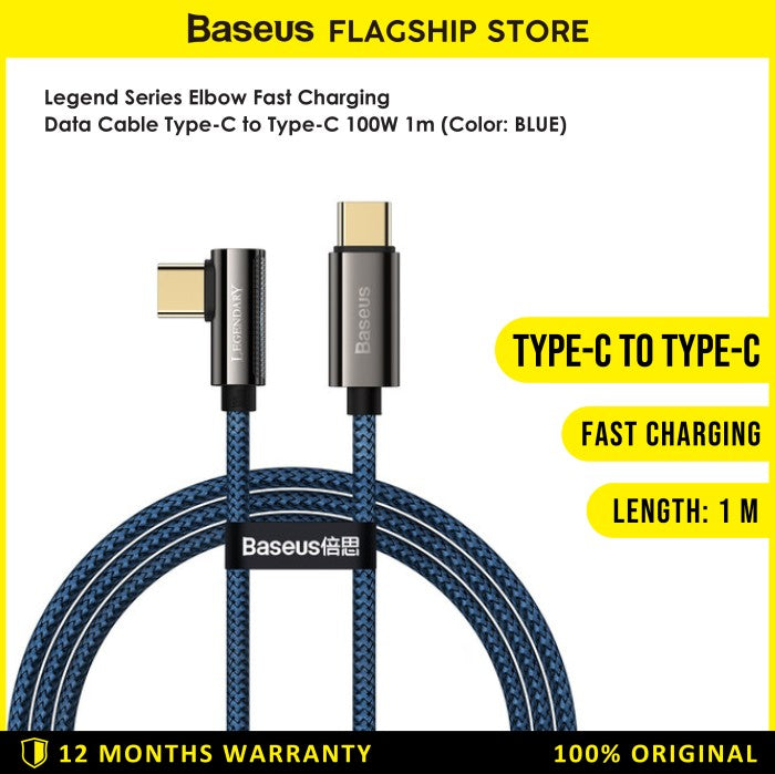 Baseus Legend Series Elbow Kabel Charger USB Type C to C