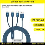 Baseus Superior Series Kabel Charger USB to M L C 1.5M - CAMLTYS-0