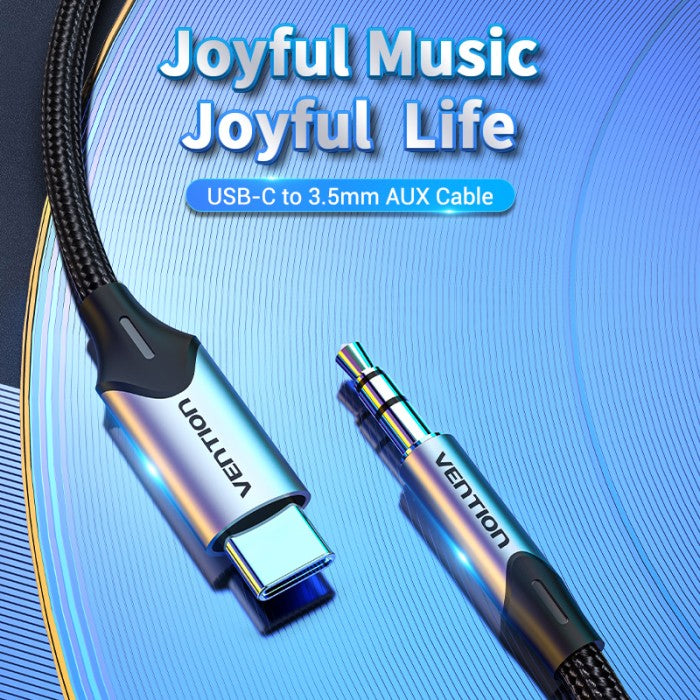 Vention Kabel USB Type C to AUX 3.5mm Jack Audio Adapter - BGK