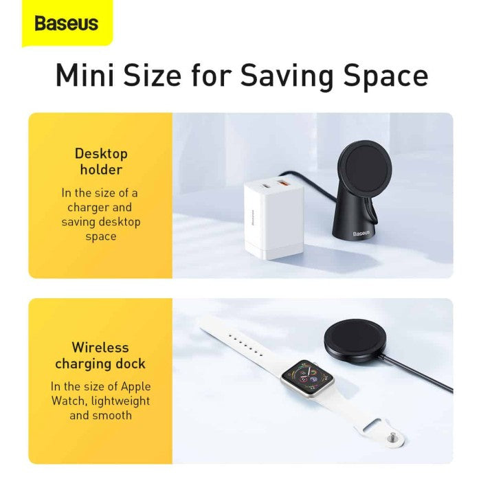 Baseus Simple Magnetic Stand Wireless Charger Black