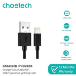 Choetech IP0026 Kabel Charger MFI USB Type A to Lightning 1.2M Iphone