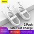 BASEUS Simple Wisdom Data Cable USB to Micro 2.1A (2pcs) - TZCAMZJ