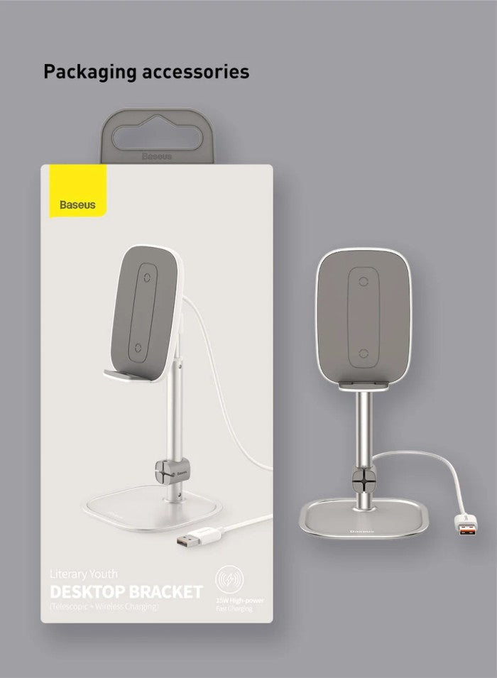 BASEUS Literary Youth Desktop Bracket Telescopic Wireless Chrging SUWY