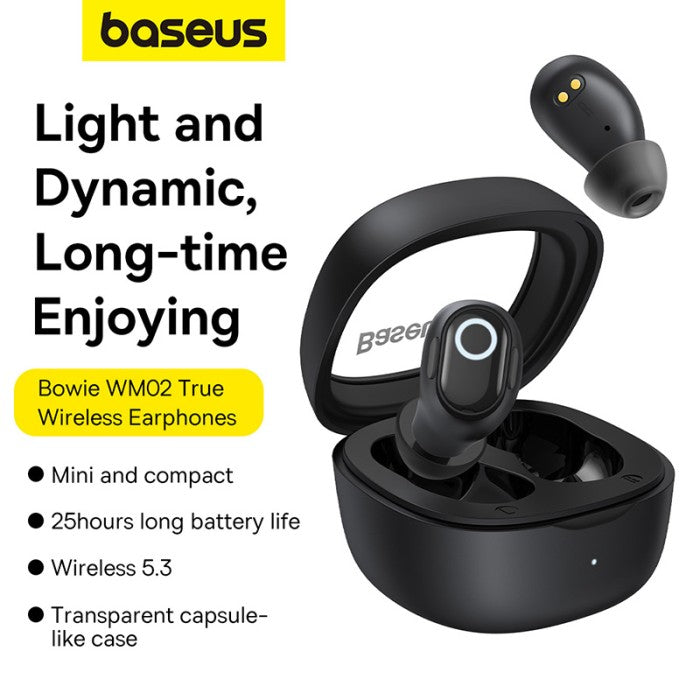 Baseus WM02 True Wireless Bluetooth Earphone Mini Earbuds TWS - NGTW37