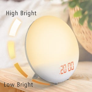 MPOW - Pictek Wake Up Light Alarm Clock Sunrise Light GEHM372AW