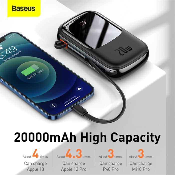 Baseus Qpow Pro Powerbank iP Edition 20000mAh 20W (Overseas Edition)