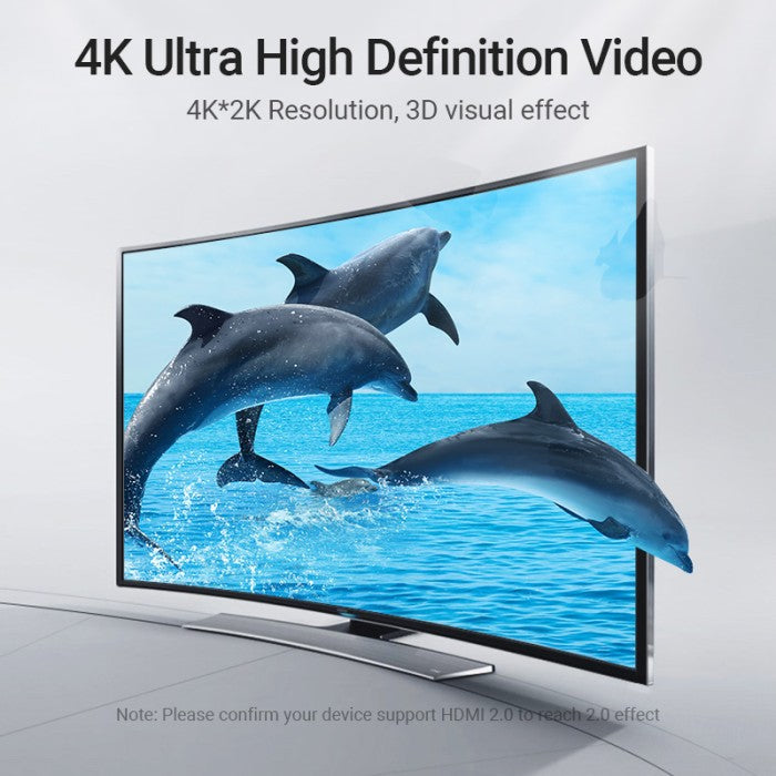Vention Kabel HDMI 2.0 Right Angle Cable 270 Degree 4K 60Hz 3D High Speed   - AAQ