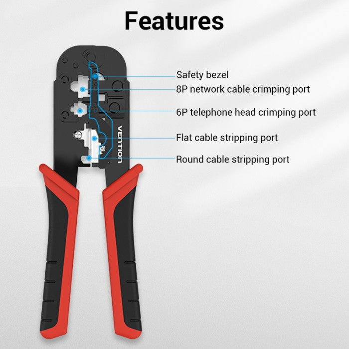 Vention Multi Function Tank Crimping Tool 4P/6P/8P RJ45  - KED