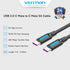Vention Kabel USB Type C 2.0 Male to Type C Male Quick Charge Cable 1M 1.5M 2M 5A - COT