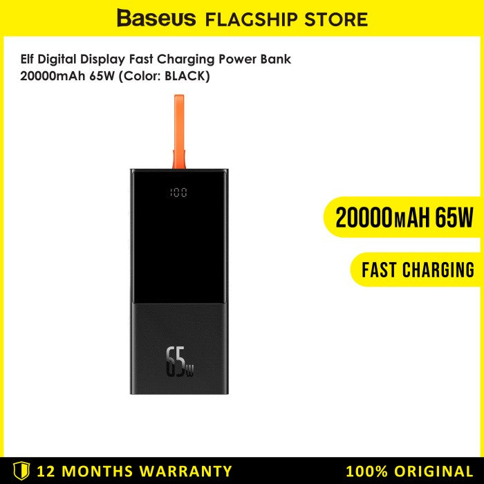 Baseus Elf Digital Display Powerbank Fast Charging 20000mAh 65W