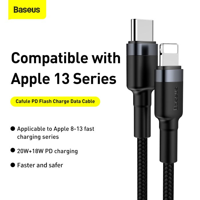 Baseus Cafule Cable Type-C to iP PD 20W 1m - CATLKLF
