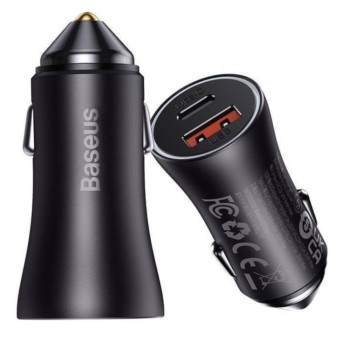 BASEUS Golden Contactor Max Dual Fast Charger Car Charger U+C 60W CGJM