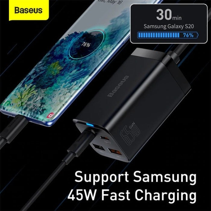 BASEUS GaN3 Pro Desktop Fast Charger 2C+2U 65W EU CCGP
