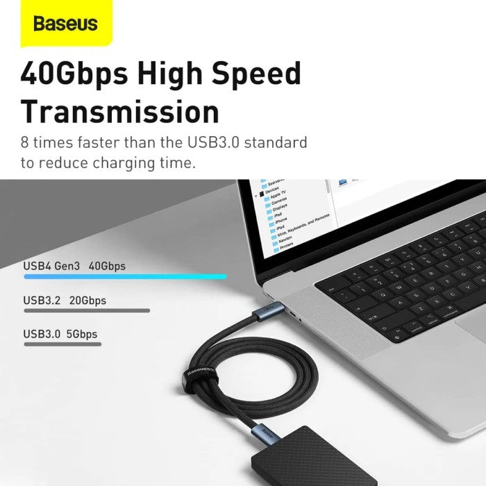 BASEUS Flash Series USB4 Full Featured Data Cable Type-C to C 100W