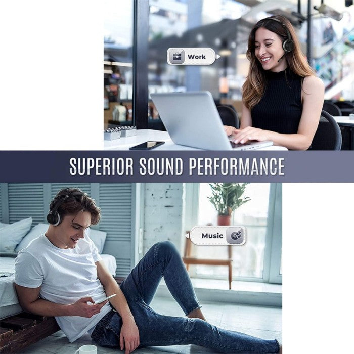 MPOW HC5 Business Headset Bluetooth Dual Mic Noice Cancelling
