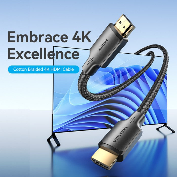 Vention Kabel HDMI 2.0 4K 60Hz Cotton Braided - ALL