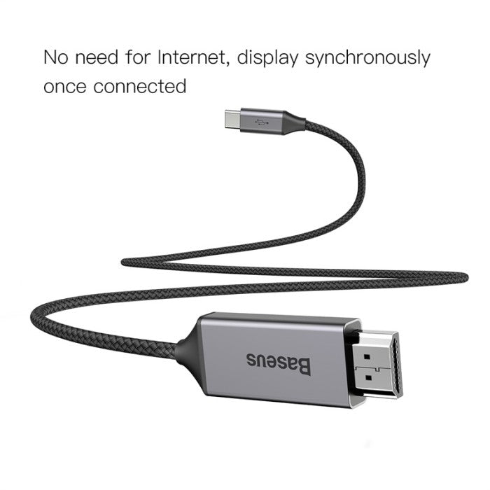 BASEUS Video Type-C Male To HD4K Male Adapter Cable 1.8M CATSY