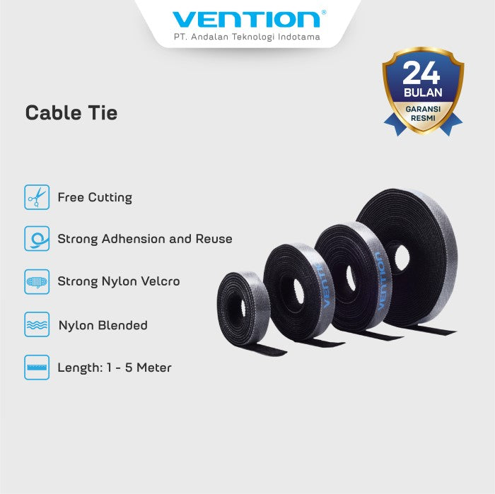 Vention KAA Kabel TIE Winder Protector Earphone Velco Organizer - KAA