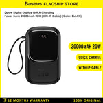 Baseus Qpow Powerbank Digital 20000mAh 20W + Kabel Lightning - PPQD-H