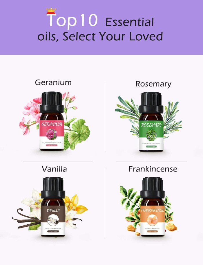 MPOW - Homasy Floral Essential Oils Set 10x10ML HMHM647