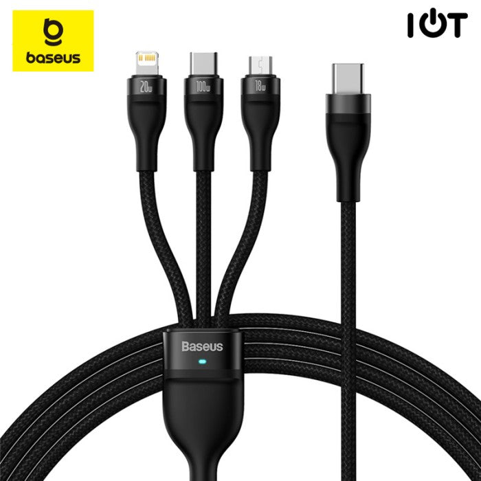 Baseus Flash Series Ⅱ 3 In 1 Fast Charging Cable Type-C to M L C