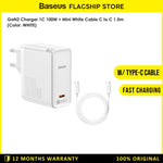 Baseus GaN2 Charger 1C 100W + Mini White Cable C to C 1.5M - TZCCGAN-L