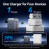 Vention Dash Series Kepala Charger Gan 4 Port USB Type A/C 100W 30W Bundling Cable USB Type C to C 5A 100W PD PPS 480Mbps 1M - TZ-FET