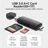 Vention Card Reader 2in1 USB 3.0 A+C SD TF Dual Drive Letter - CLK