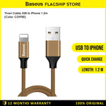 Baseus Yiven Kabel Charger USB Type A to Lightning 1.2M - CALYW