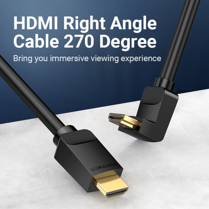 Vention Kabel HDMI 2.0 Right Angle Cable 270 Degree 4K 60Hz 3D High Speed   - AAQ