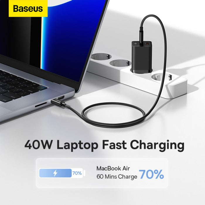 OS-Baseus GaN5 Pro Fast Charger C+C 40W EU Black