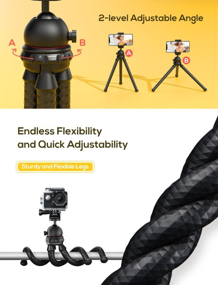 Mpow Flexible Phone Tripod with Bluetooth 5.0 Remote Shutter