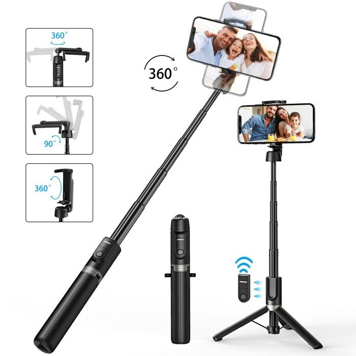 Mpow Selfie Stick Tripod with 360° Rotation Bluetooth Remote Control