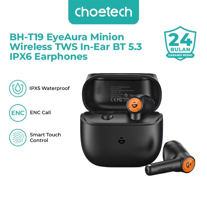 Choetech BH-T19 True Wireless Earphone in-ear IPX6 TWS EyeAura Minion