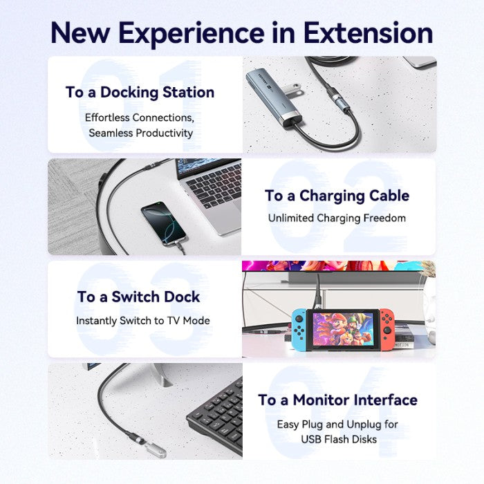 Vention Kabel Extension Cable USB 3.2 Gen2 Type C Male to C Female 5A 10Gbps 4K 60Hz Aluminum Alloy - TRF