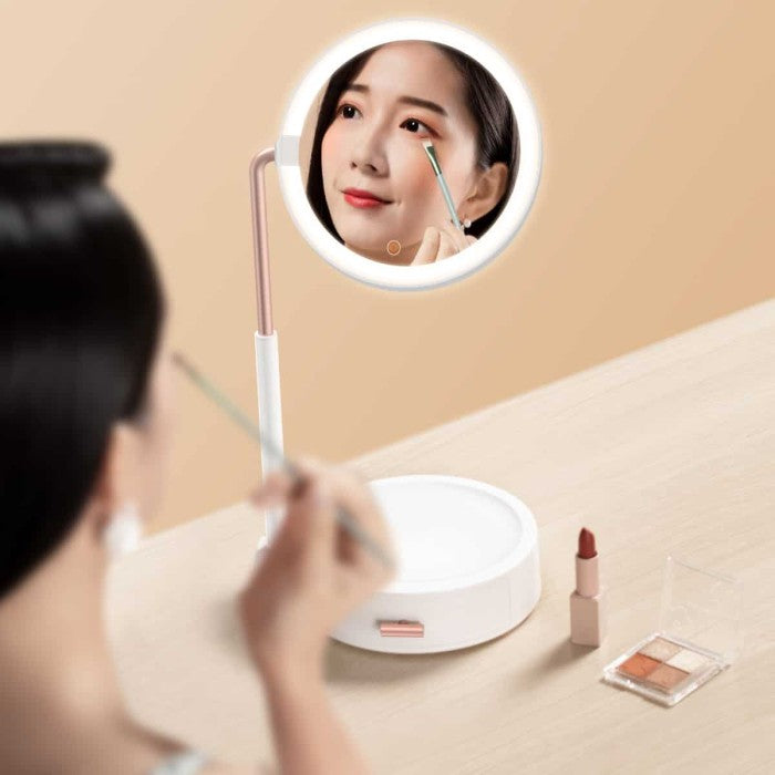 Baseus Smart Series Lighted Makeup Mirror Storage Box White-DGZM-02