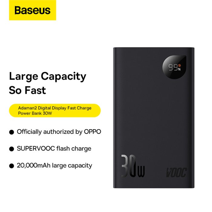 Baseus Adaman2 Digital Display Fast Charge Powerbank 20000mAh 30W