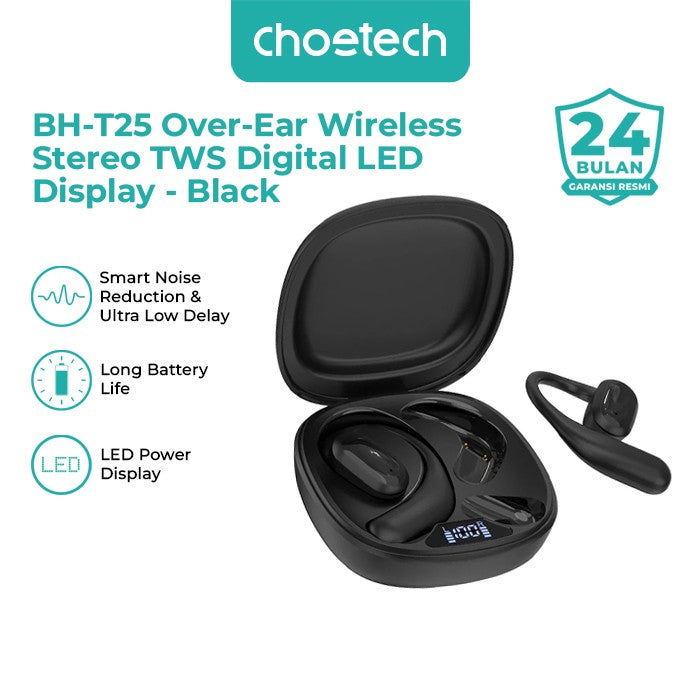 Choetech BH-T25 Open Ear Wireless Stereo TWS Digital LED Display