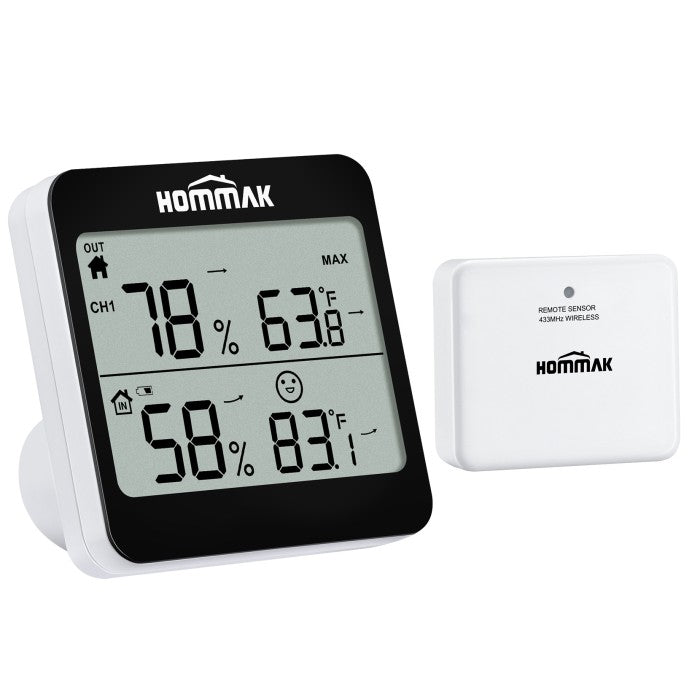 MPOW Hommak Wireless Indoor Outdoor Thermometer 3.5'' LCD - HKHM466