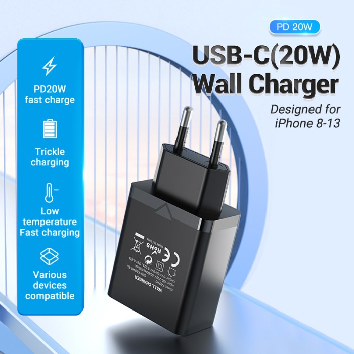 Vention wall Charger  20W PD Fast Charging USB Type C - FAD