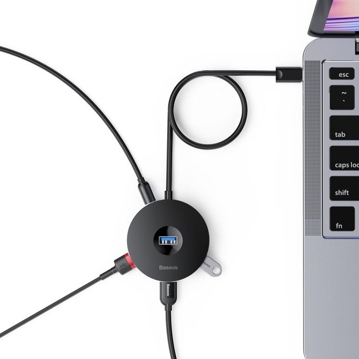 BASEUS round box HUB adapter (USB3.0 to USB3.0*1+USB2.0*3) 1m CAHUB-U